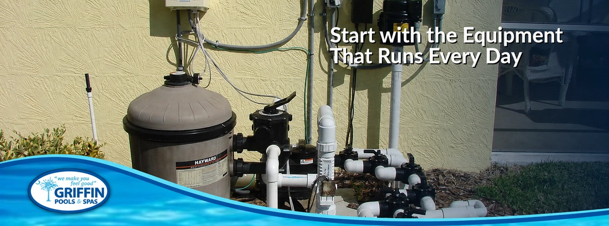 Residential pool equipment used for daily circulation and filtration